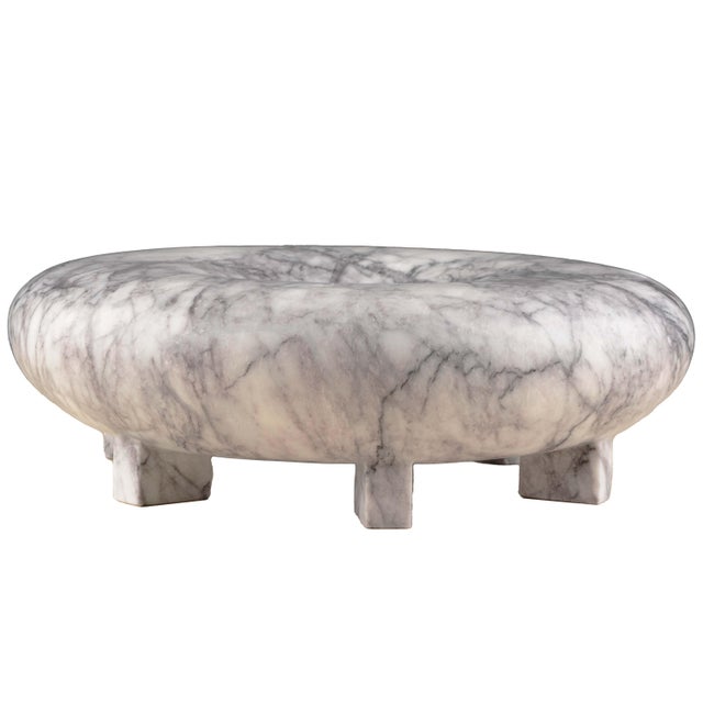 Contemporary Marble Elevated Bowl by Nina Magon For Sale - Image 3 of 4