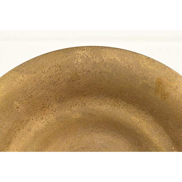 Metal Tiffany Studios New York Bronze Doré Plate or Shallow Bowl For Sale - Image 7 of 12