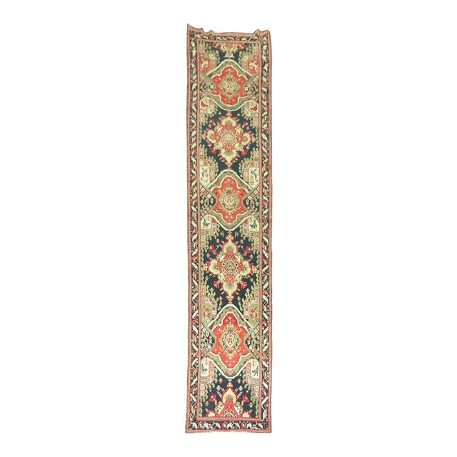 Zabihi Collection Antique Karabagh Runner - 3'6" x 18' For Sale