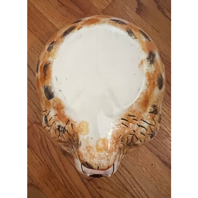 1960s Italian Vintage Ceramic Tiger Cachepot For Sale - Image 5 of 7
