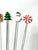 Christmas Swizzle Sticks Stirs, Blown Glass With Original Box - Set of 6 For Sale In Louisville - Image 6 of 9