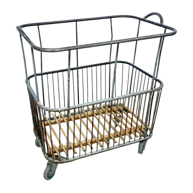 Industrial Vintage Industrial French Metal Bakery Cart, 1950s For Sale - Image 3 of 9