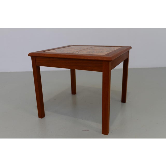 Danish Teak and Tile Side Table, 1960s For Sale - Image 6 of 16