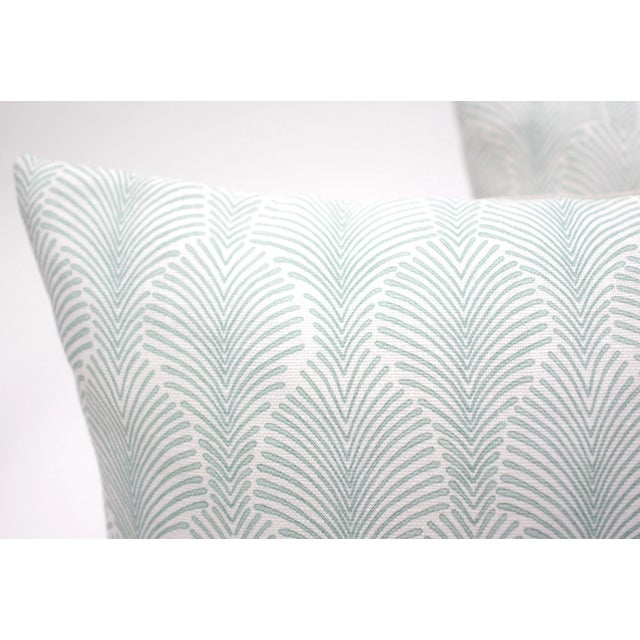 Art Deco Isobel "Deco Stripe" 20"x12" Down/Feather Pillows - a Pair For Sale - Image 3 of 4