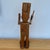Brown Large Scale 1970s Hand Carved Folk Art Wood Sculpture of a Toy Soldier For Sale - Image 8 of 10