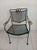 Green Vintage Metal Russell Woodard Salterini Style Patio Garden Chair Green Set of 3 For Sale - Image 8 of 9