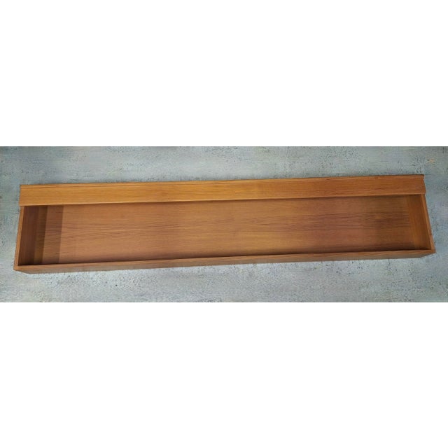 Long Danish Floating Teak Sideboard with Lights, 1960s For Sale - Image 10 of 10