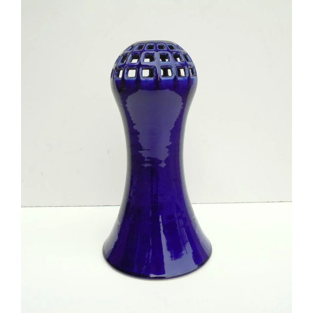 Vintage Blue Vase by Franco Bucci for Laboratorio Pesaro, 1962 For Sale - Image 6 of 6