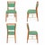 A set of six Paul McCobb “Irwin Collection” dining chairs, crafted in walnut with distinctive brass stretchers and...