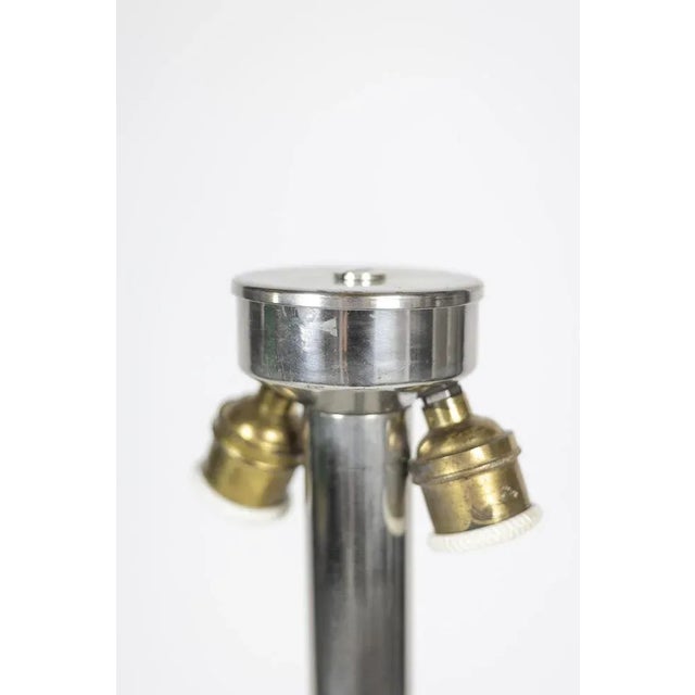 Sculptural Lamp in Chromed Metal, 1970s For Sale - Image 4 of 7