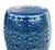 French Clark Celadon Blue Glaze Scrollwork Garden Stool For Sale - Image 3 of 4