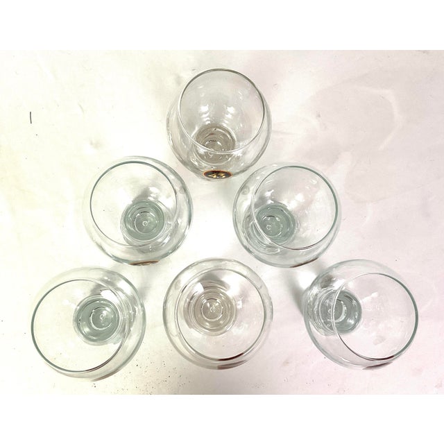 Late 20th Century Licor 43 Cuarenta Y Tres-Set of Six Cocktail Glasses With Bubble Stems - Set of 6 For Sale - Image 4 of 7