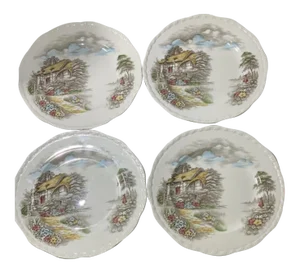 Vintage Alfred Meakin Famous Cottages “ Anne Hathaway Cottage” Dinner Plates- Set of 4