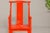 19th Century "The Lava Chair", Yoke Back Armchairs with Custom Deep Orange Lacquer - A Pair For Sale - Image 5 of 12