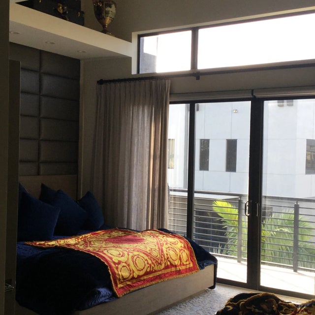 Textile Gianni Versace Baroque Gold Red Velvet Throw Costom Made Large Size With Frindge and Velvet Lining 54 Inch For Sale - Image 7 of 12