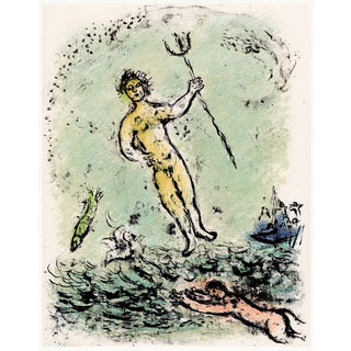 Marc Chagall, Poseidon from Odyssey, 1989, Lithograph For Sale