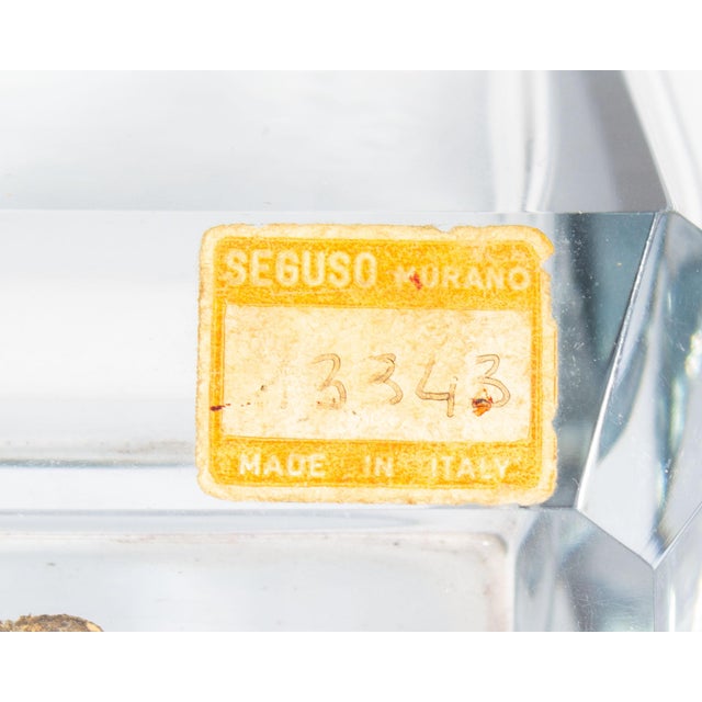 Seguso Murano Italian Faceted Glass Vase For Sale In Indianapolis - Image 6 of 6