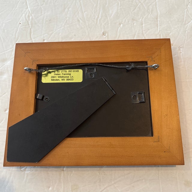 Small Original Oil Painting signed by local artist Helen Fanning a local miniature artist that is in nice little frame...