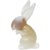 Murano Seguso Vintage Opalescent White Caramel Italian Art Glass Bunny Rabbit Sculpture For Sale In Orlando - Image 6 of 6