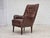 Wood Danish Armchair in Brown Furniture Leather, 1970s For Sale - Image 7 of 18