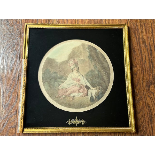 Wood Antique Framed Engraving: "SOPHIA" by Michael William Peters For Sale - Image 7 of 8