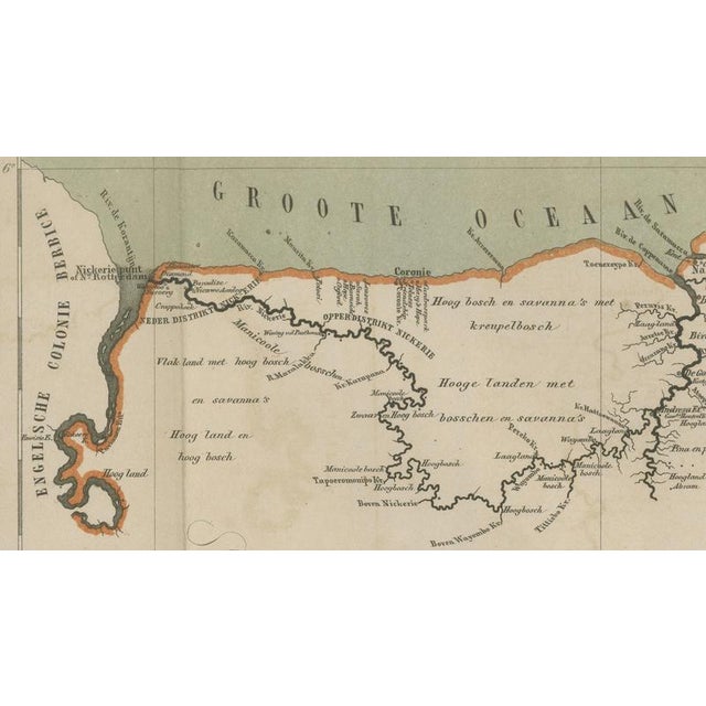 Suriname, Curaçao and Dutch Guinea Jacob Kuyper Colonial Atlas Map, 1882 For Sale - Image 9 of 14