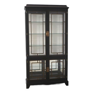 Henkel Harris Model 227 Black Curio Cabinet For Sale