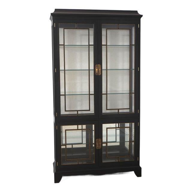 Henkel Harris Model 227 Black Curio Cabinet For Sale