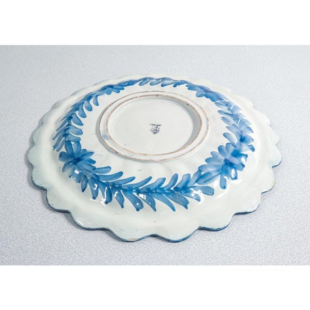 Blue Hand Painted Ceramic Plate from Mazzotti Albisola For Sale - Image 8 of 18