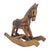 Mid 20th Century Mid-Century Mexican Folk Art Hand-Carved Polychrome Wooden Rocking Horse For Sale - Image 5 of 16