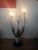 Vintage Modern Chrome Ball Base and Smoked Lucite Tall 3 Arm Lamp With Crystal Light Shades For Sale - Image 11 of 12