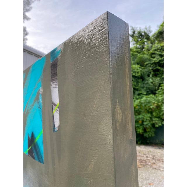 Abstract Mirtha Moreno Large Painting Titled “Cold Crush” 2021 For Sale - Image 3 of 6