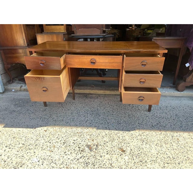 Mid 20th Century Mid Century Modern Walnut Desk by Stanley Furniture For Sale - Image 5 of 10