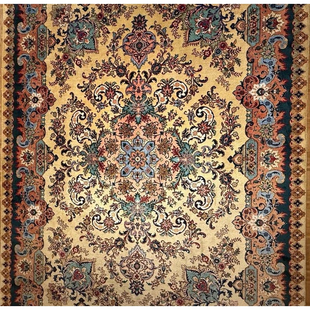 Hand-Knotted Tabriz Rug with Floral Medallion For Sale - Image 4 of 12