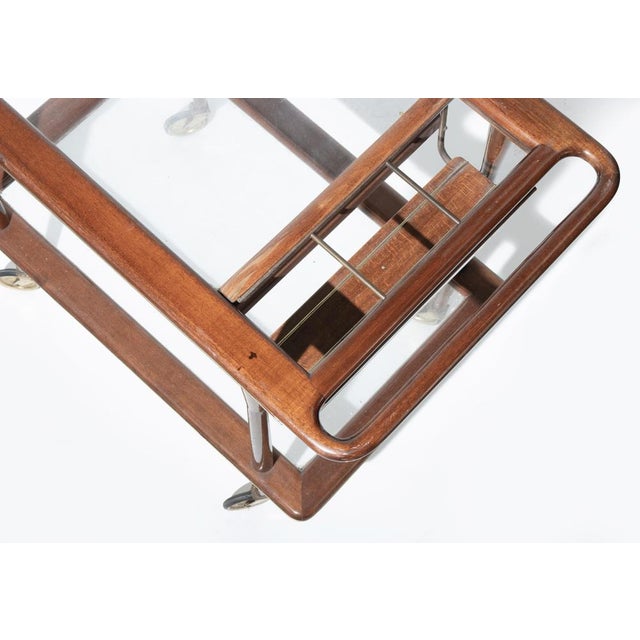 Wood Mid-Century Modern Bar Cart by Cesare Lacca for Cassina, Italy, 1950s For Sale - Image 7 of 8