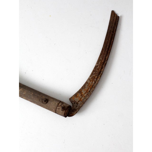 Antique Wood and Iron Farm Scythe For Sale - Image 11 of 11