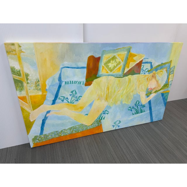 Design Plus Gallery presents an Original Figural Painting by Philip Dizick. The piece depicts a reclining model in a soft,...