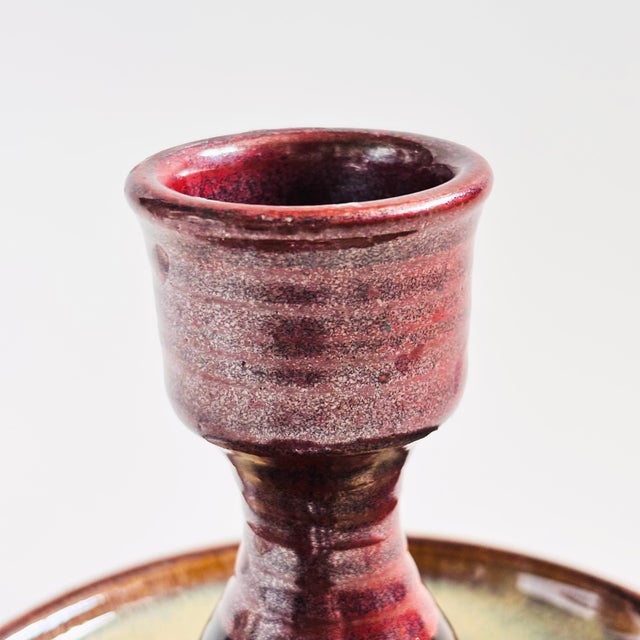 Vintage Studio Pottery Candle Holder For Sale In San Francisco - Image 6 of 12