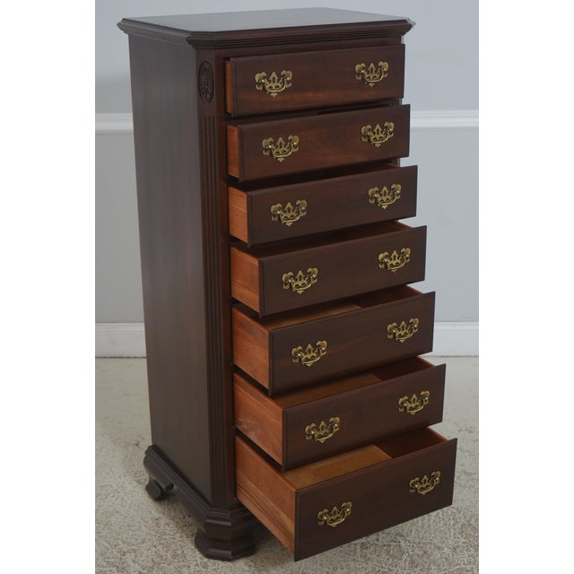 Traditional Ethan Allen Cherry 7 Drawer Lingerie Chest Semainier For Sale - Image 3 of 14