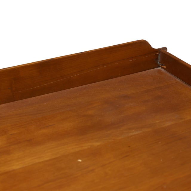 American Classical Cherry Inlaid Server / Work Table, Circa 1820 For Sale - Image 4 of 8