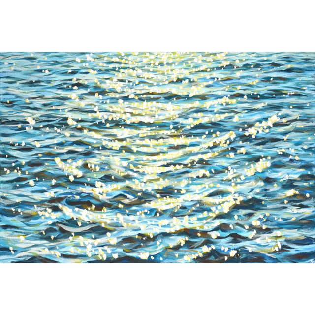 Light on the Water 2.Modern Original Painting. Iryna Kastsova For Sale