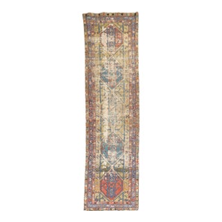Early 20th Century Worn Distressed Zabihi Collection Tribal Persian Runner - 2'9" x 10'7" For Sale