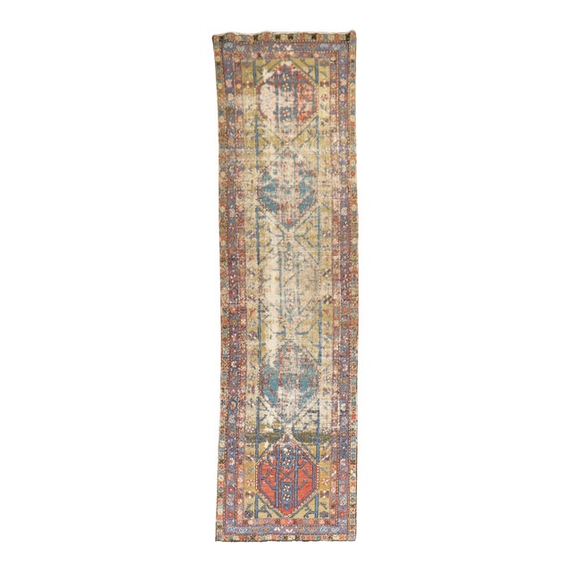 Early 20th Century Worn Distressed Zabihi Collection Tribal Persian Runner - 2'9" x 10'7" For Sale