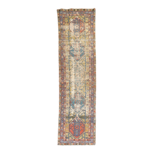 Worn Distressed Zabihi Collection Tribal Persian Runner