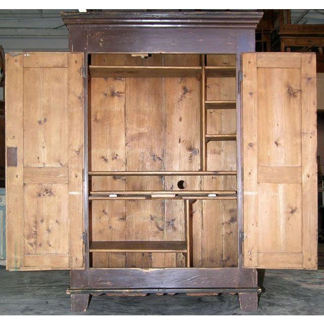 Wood Folk Art Painted Armoire, Circa 1850 For Sale - Image 7 of 10