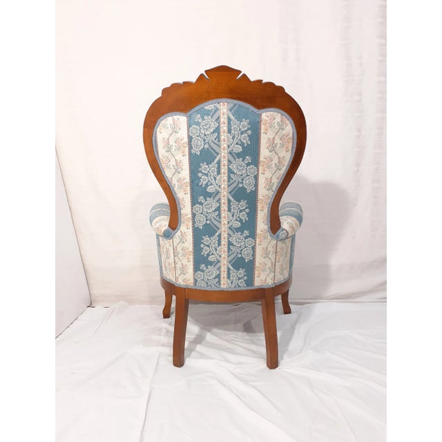 Luigi Philippe Style Armchairs in Maple Wood Upholstered For Sale - Image 4 of 10