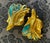 Pair of Bronze and Enamel Earrings Line Vautrin For Sale - Image 10 of 10