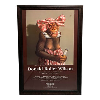 1995 Donald Roller Wilson Wright Gallery Exhibition Poster, Framed For Sale