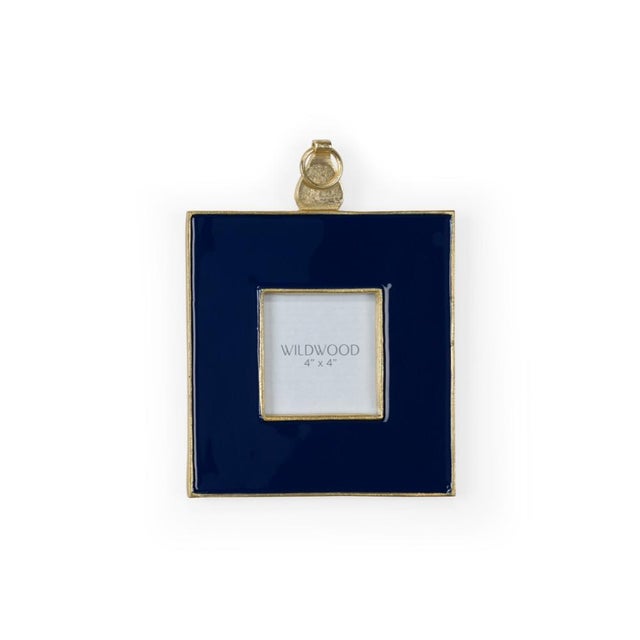 Contemporary Wildwood Navy Enamel Wall Frame, Medium For Sale - Image 3 of 3