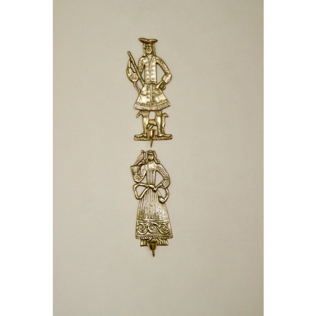 Mid-Century Brass Danish Sconces, Set of 2 For Sale - Image 4 of 11